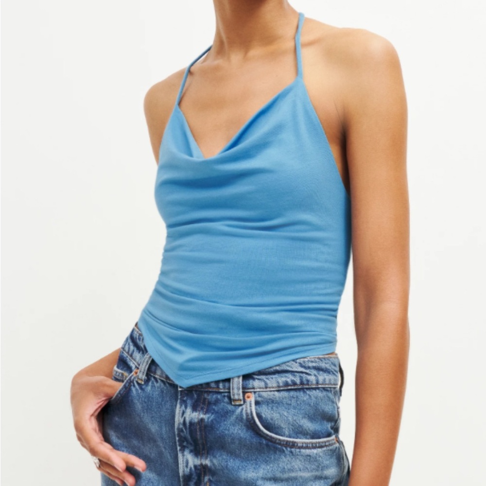 Reformation Henrietta top in blue size 2